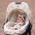 Housse siège-auto cosy universelle romantic leaves Beige+Noir 2 - vertbaudet enfant 