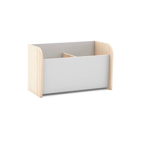 Coffre à jouets 2 niches - gamme simon Blanc+Vert kaki 2 - vertbaudet enfant 