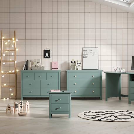 Commode 7 tiroirs poignées interchangeables - gamme camille Vert 1 - vertbaudet enfant 