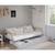 Lit avec tiroir 2 couchages - gamme emy Blanc+Vert kaki 3 - vertbaudet enfant 