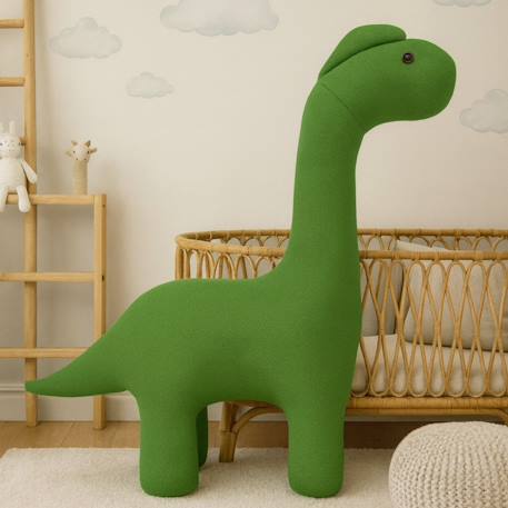 Grande peluche siège d’appoint dinosaure Green olive 6 - vertbaudet enfant 