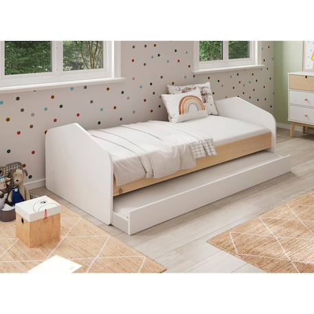 Lit enfant avec tiroir - gamme léonie Blanc 3 - vertbaudet enfant 