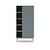 Armoire 5 niches et penderie - gamme simon Blanc+Vert kaki 8 - vertbaudet enfant 