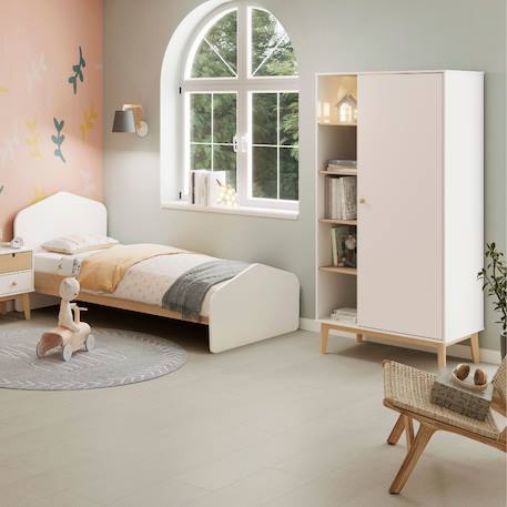 Armoire 5 niches et penderie - gamme simon Blanc+Vert kaki 3 - vertbaudet enfant 