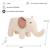 Peluche éléphant mini en coton Beige and brown 6 - vertbaudet enfant 
