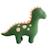 Peluche dinosaure mini en coton Green and pink 1 - vertbaudet enfant 