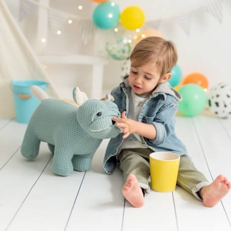 Peluche chien bulldog en coton Blue-green 2 - vertbaudet enfant 