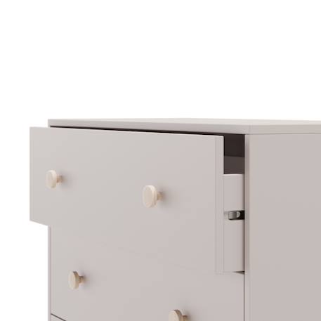 Commode 3 tiroirs - gamme daphné Crème+Vert kaki 6 - vertbaudet enfant 