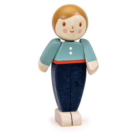 Poupées en Bois d’Hévéa – Personnages Articulés - père Multicolor 2 - vertbaudet enfant 