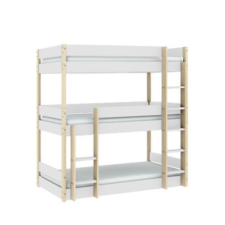 Lits superposés 3 couchages - gain de place - gamme elia Blanc 2 - vertbaudet enfant 