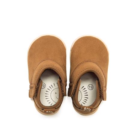 Bottines garçon textile fermeture adhésive barefoot Brown 4 - vertbaudet enfant 