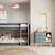 Commode 3 tiroirs et 2 niches - gamme simon Blanc+Vert kaki 7 - vertbaudet enfant 