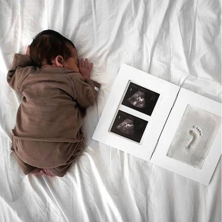 Cadre photo avec empreinte bébé Blanc 4 - vertbaudet enfant 