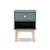 Chevet enfant 1 tiroir - gamme simon Blanc+Vert kaki 8 - vertbaudet enfant 