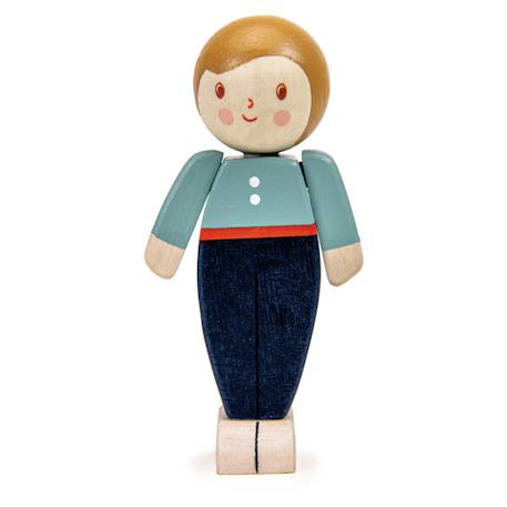 Poupées en Bois d’Hévéa – Personnages Articulés - père Multicolor 1 - vertbaudet enfant 