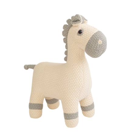 Peluche jument mini en coton White and grey 1 - vertbaudet enfant 
