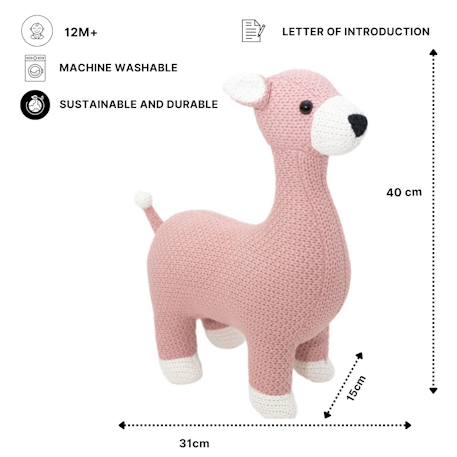 Peluche cerf mini en coton Pink 6 - vertbaudet enfant 