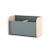 Coffre à jouets 2 niches - gamme simon Blanc+Vert kaki 11 - vertbaudet enfant 