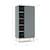 Armoire 5 niches et penderie - gamme simon Blanc+Vert kaki 10 - vertbaudet enfant 