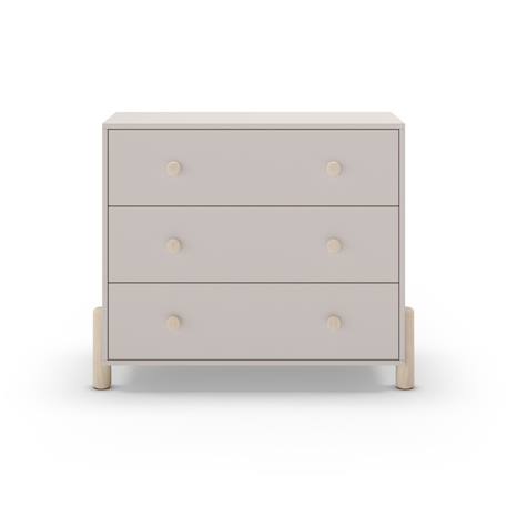 Commode 3 tiroirs - gamme daphné Crème+Vert kaki 2 - vertbaudet enfant 