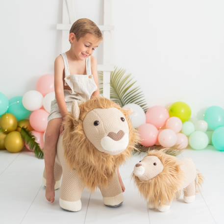 Grande peluche siège d’appoint lion Light brown 6 - vertbaudet enfant 