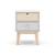 Chevet enfant 2 tiroirs - gamme léonie Blanc+Vert kaki 2 - vertbaudet enfant 