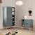 Armoire 5 niches et penderie - gamme simon Blanc+Vert kaki 12 - vertbaudet enfant 