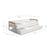 Lit avec tiroir 2 couchages - gamme emy Blanc+Vert kaki 4 - vertbaudet enfant 