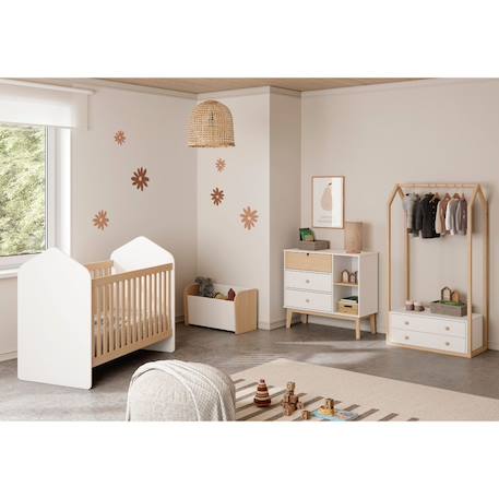 Commode estefania Blanc+Vert 1 - vertbaudet enfant 
