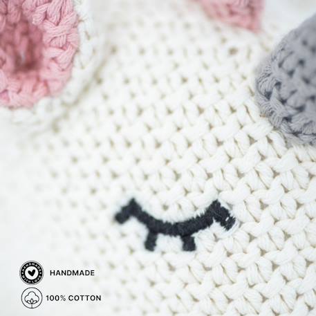 Peluche licorne mini en coton White and pink 4 - vertbaudet enfant 