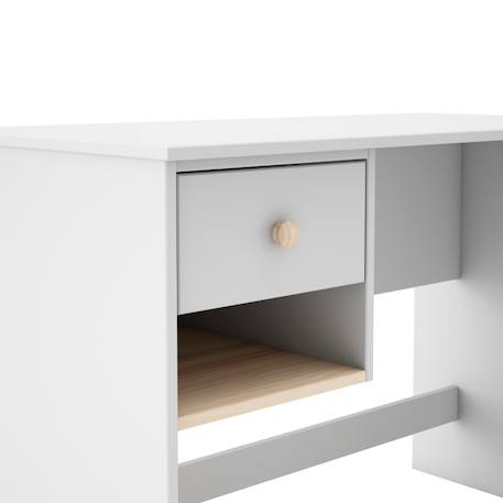 Bureau modulable 1 tiroir - gamme simon Blanc+Vert kaki 6 - vertbaudet enfant 