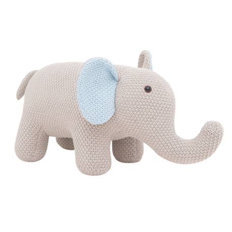 Peluche éléphant mini en coton Grey and blue 1 - vertbaudet enfant 