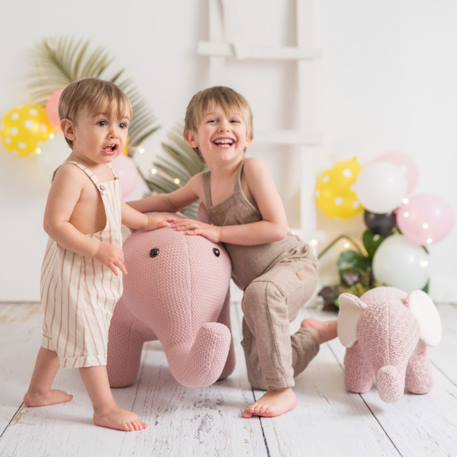 Grande peluche siège d’appoint éléphant Pink 5 - vertbaudet enfant 