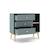 Commode 3 tiroirs et 2 niches - gamme simon Blanc+Vert kaki 12 - vertbaudet enfant 