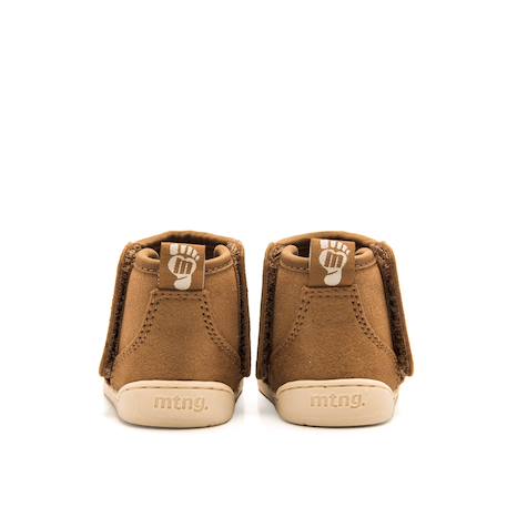 Bottines garçon textile fermeture adhésive barefoot Brown 3 - vertbaudet enfant 