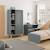 Armoire 5 niches et penderie - gamme simon Blanc+Vert kaki 11 - vertbaudet enfant 