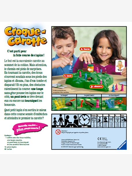 Croque carotte - BLANC CLAIR UNI AVEC DECOR 4 - vertbaudet enfant 