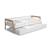 Lit avec tiroir 2 couchages - gamme emy Blanc+Vert kaki 5 - vertbaudet enfant 