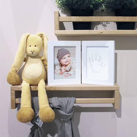 Cadre photo avec empreinte bébé Blanc 2 - vertbaudet enfant 