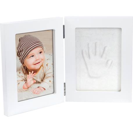 Cadre photo avec empreinte bébé Blanc 1 - vertbaudet enfant 