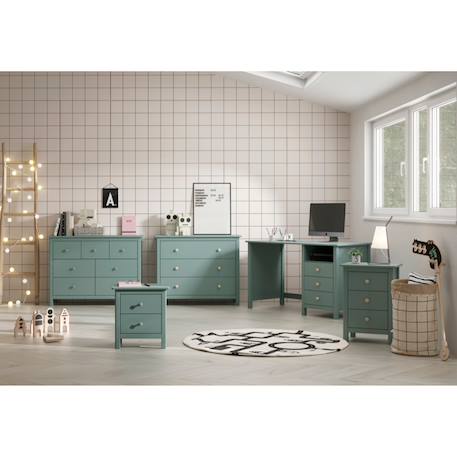Commode 7 tiroirs poignées interchangeables - gamme camille Vert 5 - vertbaudet enfant 