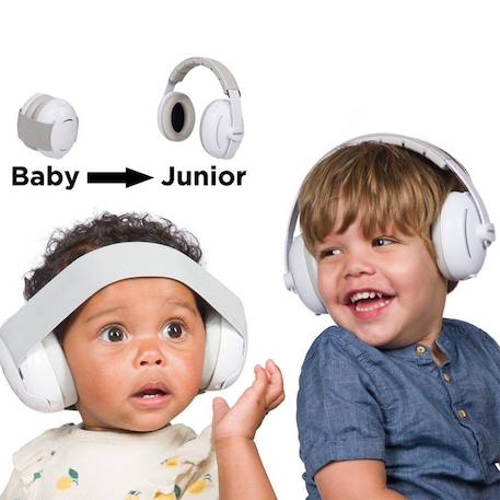 Casque anti-bruit evolutif 2-en-1 bébé et enfant Blanc 2 - vertbaudet enfant 