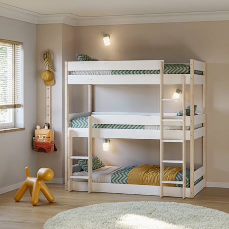 Lits superposés 3 couchages - gain de place - gamme elia Blanc 1 - vertbaudet enfant 