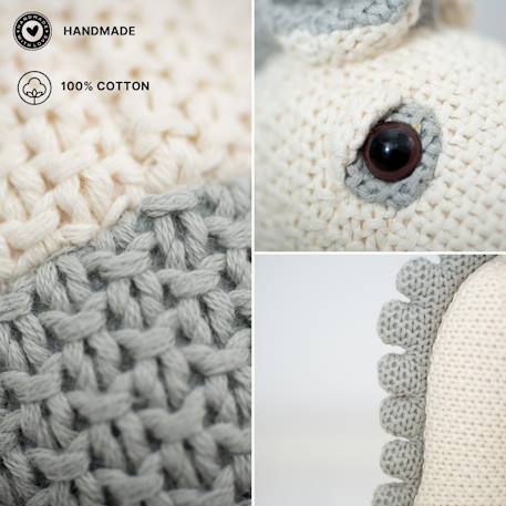 Peluche jument mini en coton White and grey 4 - vertbaudet enfant 