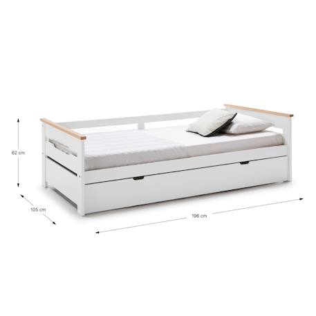 Lit gigogne 2 couchages - gamme elsa Blanc 4 - vertbaudet enfant 