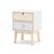 Chevet enfant 2 tiroirs - gamme léonie Blanc+Vert kaki 4 - vertbaudet enfant 