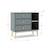 Commode 3 tiroirs et 2 niches - gamme simon Blanc+Vert kaki 10 - vertbaudet enfant 