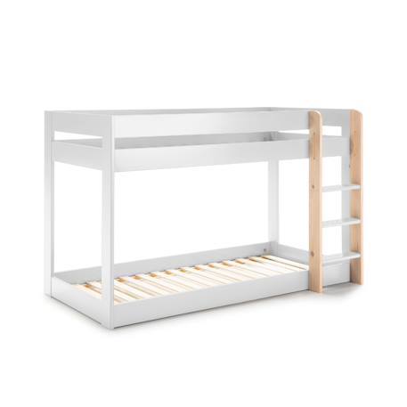 Lits superposés montessori - gamme laura Blanc+Vert kaki 2 - vertbaudet enfant 