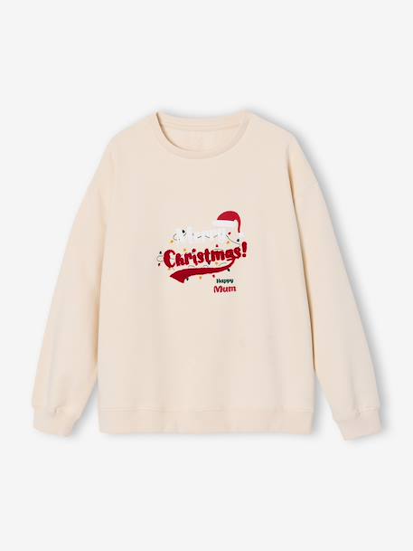Sweat femme noël capsule famille vanille 5 - vertbaudet enfant 