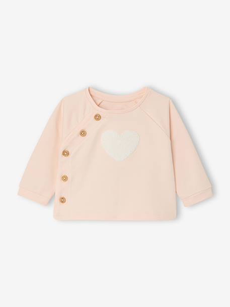 Ensemble bébé sweat et pantalon écru+rose pâle 8 - vertbaudet enfant 